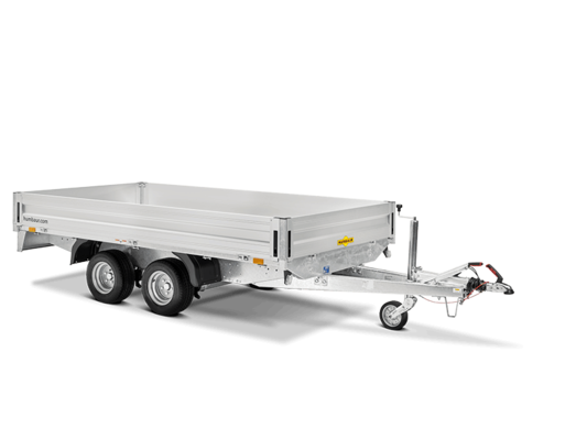 Trailer Tandem axle wheels in detail