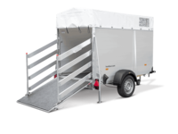 Trailer Livestock trailer alu single axle in detail